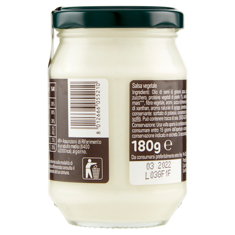 Carrefour Veggie Maionese 100% Vegetale 180 g