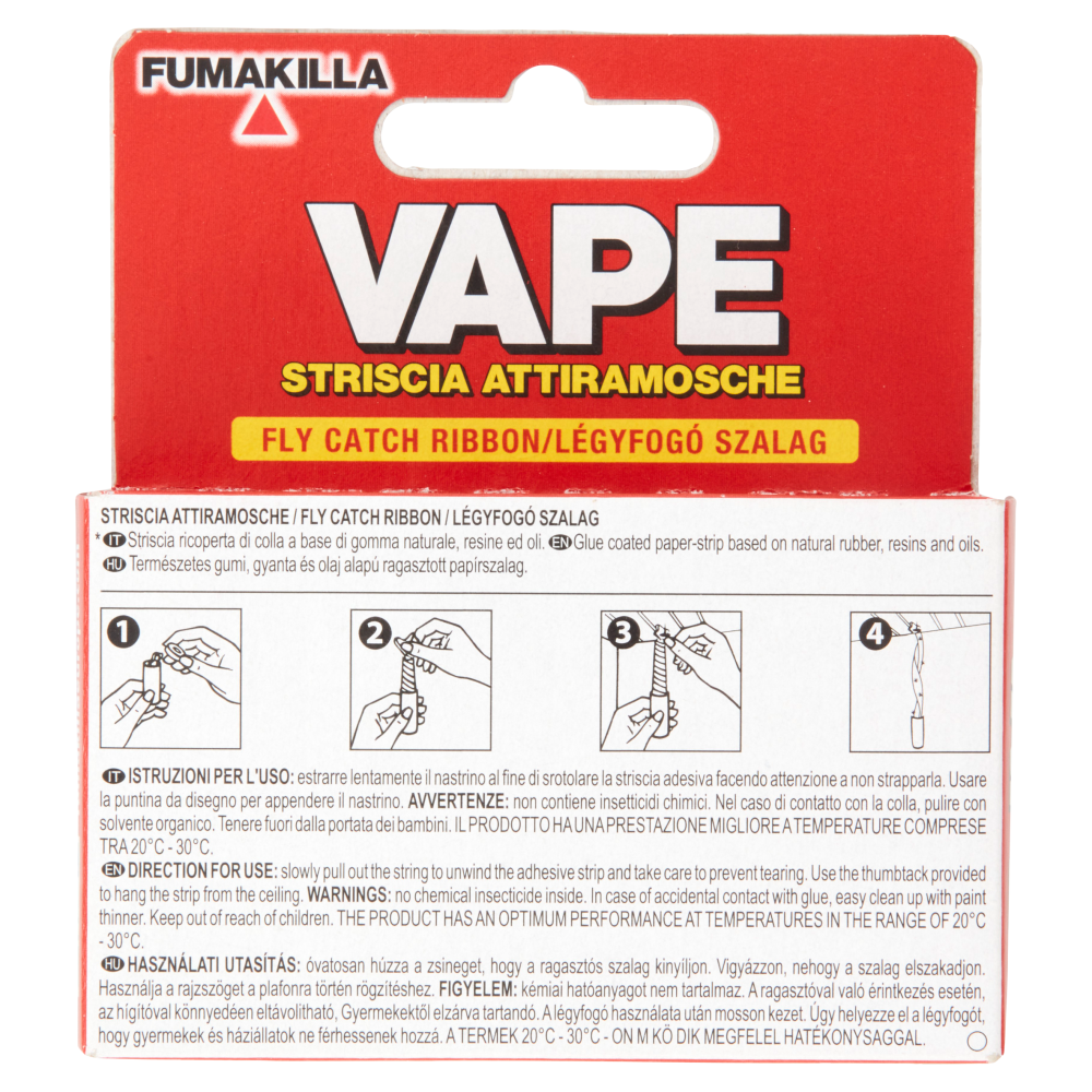 VAPE Striscia Attiramosche 4 x 12 g