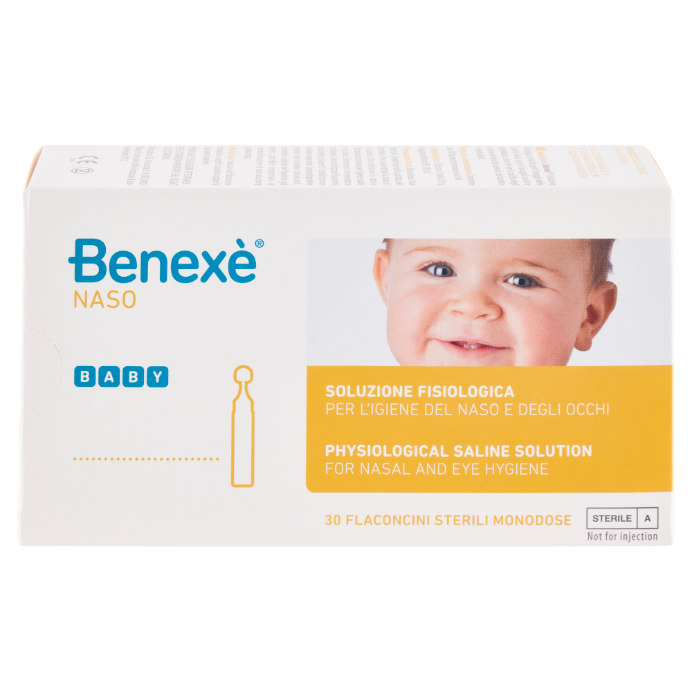 Benexè Naso Baby Soluzione Fisiologica per l'Igiene del Naso e degli Occhi 30 x 5 ml