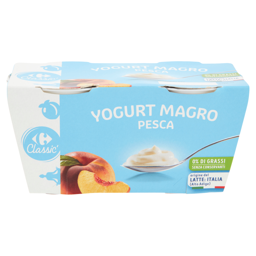 Carrefour Classic Yogurt Magro Pesca 2 x 125 g