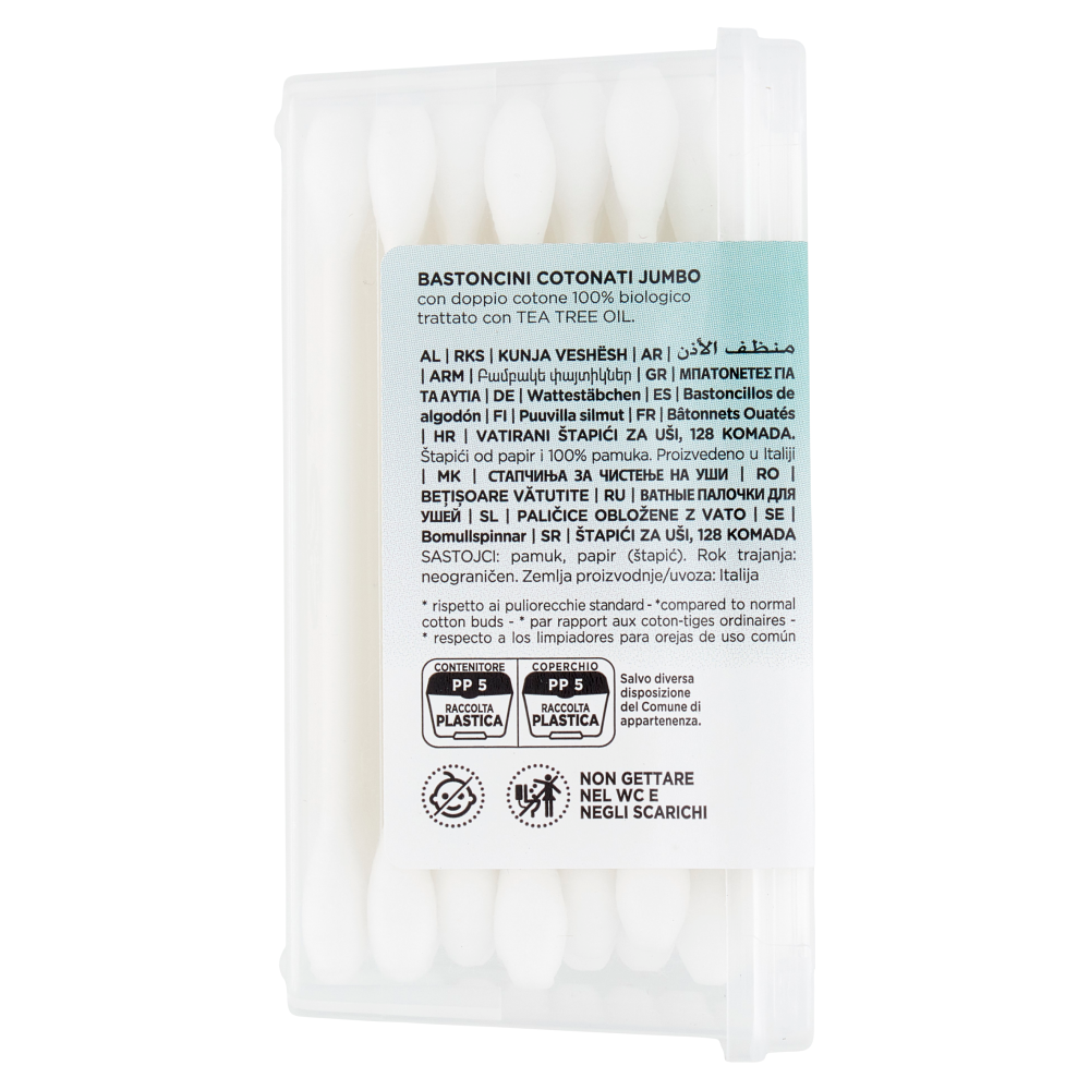 Cotoneve Jumbo Maxi Bastoncini Cotonati 128 pz