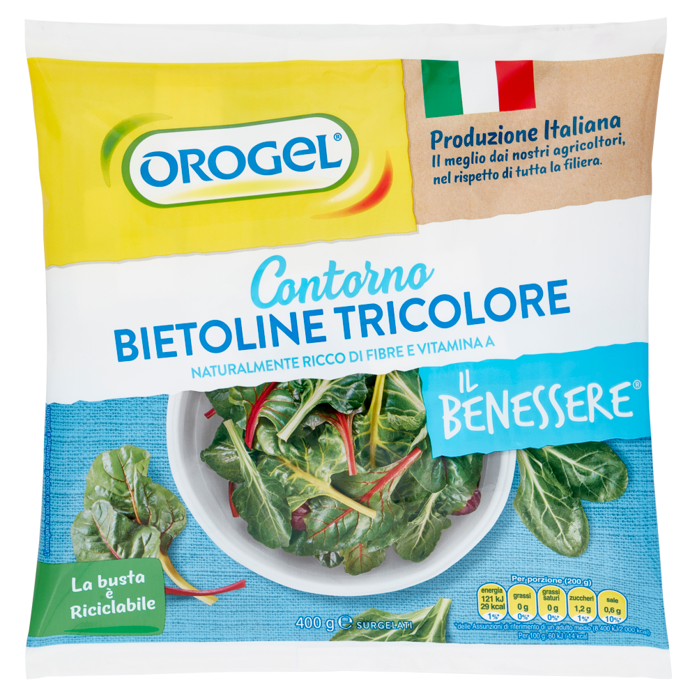 Orogel Il Benessere Contorno Bietoline Tricolore Surgelati 400 g