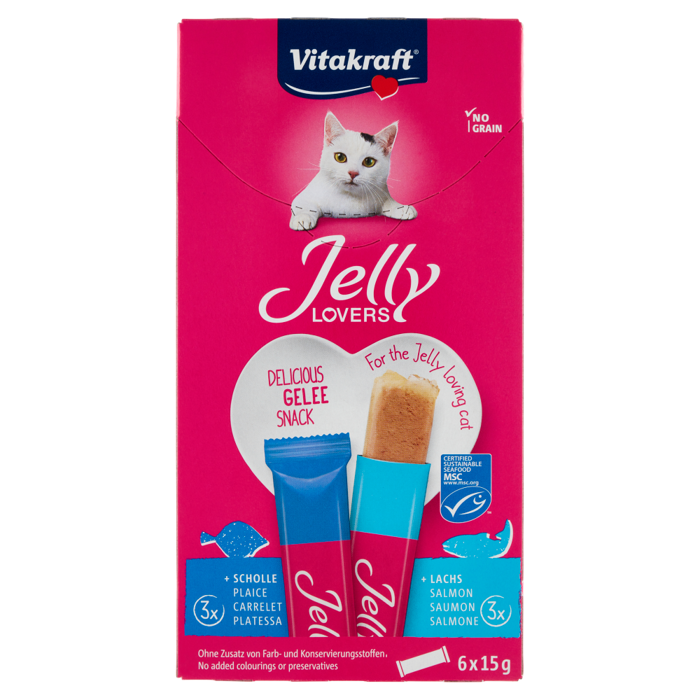 Vitakraft Jelly Lovers 3x +Platessa 3x +Salmone 6 x 15 g