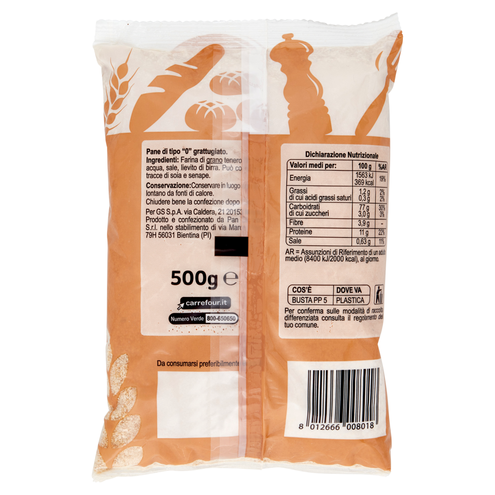 Carrefour Classic Pane Grattugiato 500 g
