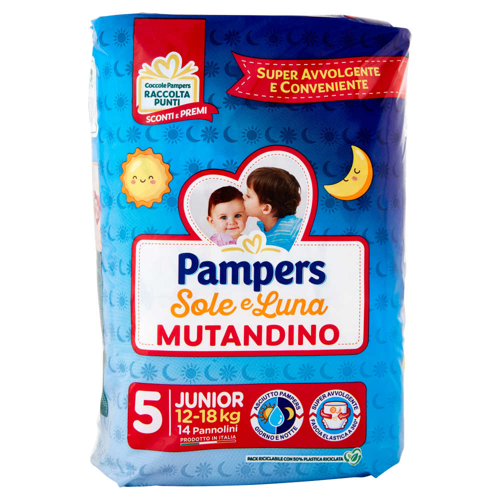 Pampers Sole e Luna Mutandino 5 Junior 14 pz