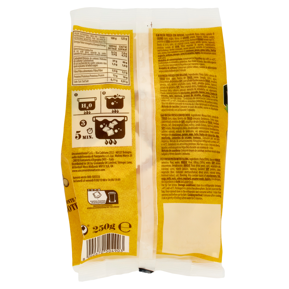 Unconventional Ravioli Vegetali 0% Carne 100% Gusto 250 g