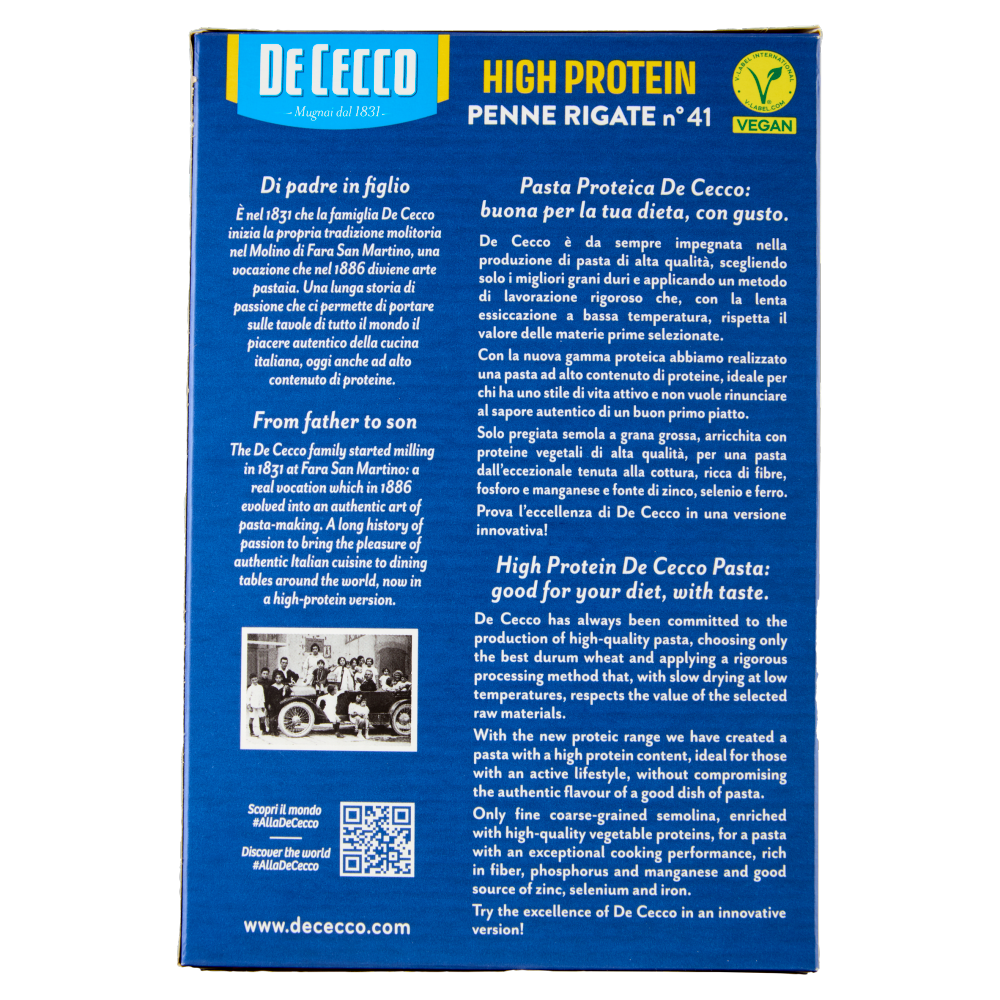 De Cecco High Protein Penne Rigate n° 41 400 g