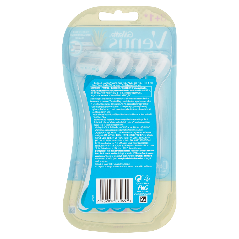 Gillette Rasoio da Donna Usa e Getta Venus Oceana - 3 Rasoi + 1 Gratis = 4 Rasoi