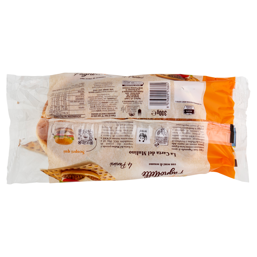 Mulino Bianco Gran Pagnottelle Pane Ideale per Panini 4 pezzi 300g