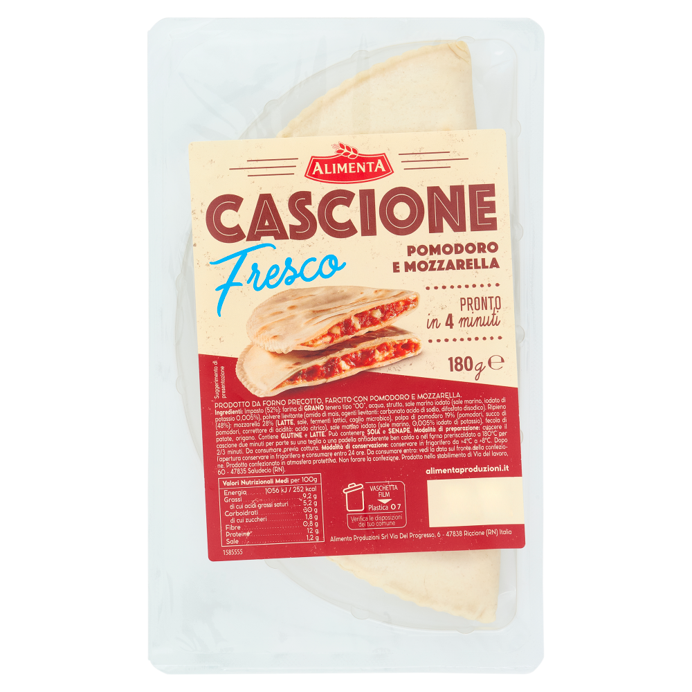 Alimenta Cascione Fresco Pomodoro e Mozzarella 180 g