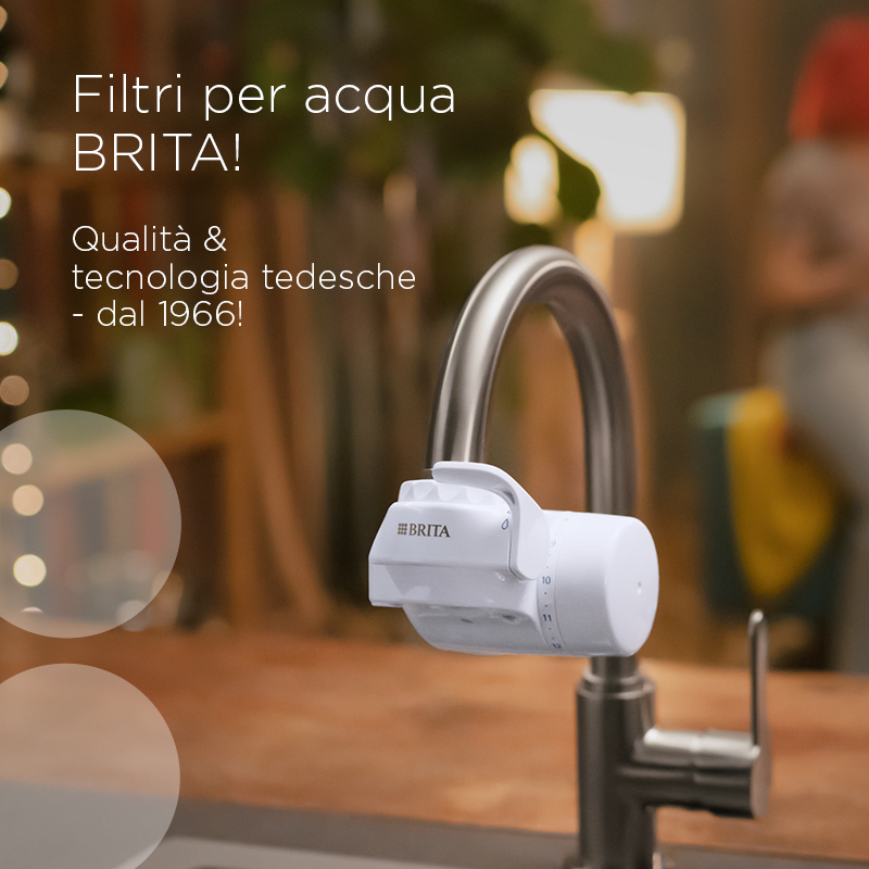 Brita Filtro acqua rubinetto ON TAP V (4 mesi) - Riduce cloro, PFAS, piccole particelle e metalli - per acqua buona da bere