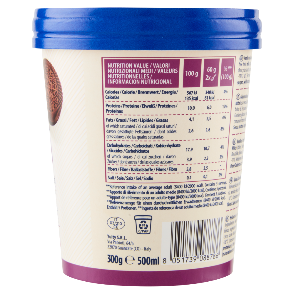 Yulty Cookies Artisanal Gelato 300 g