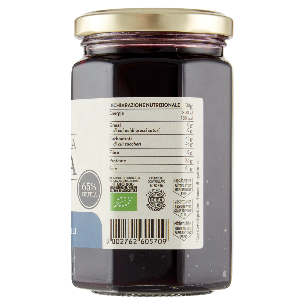 Apicoltura Casentinese Confettura Extra Bio Mirtilli 330 g