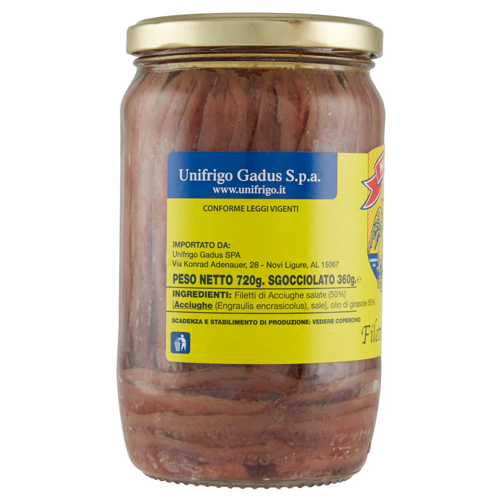 Marca Scudo Filetti di Acciughe 720 g
