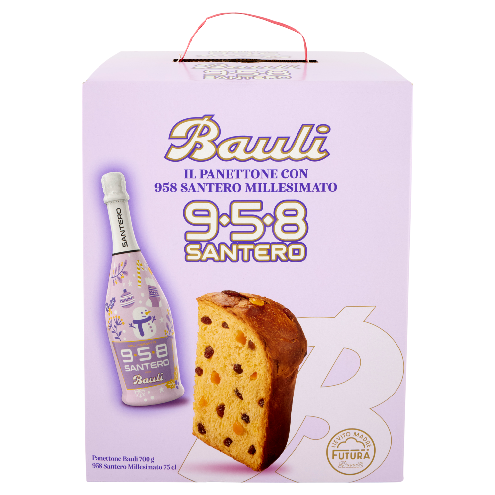 Bauli il Panettone 700 g + con 958 Santero Millesimato 75 cl