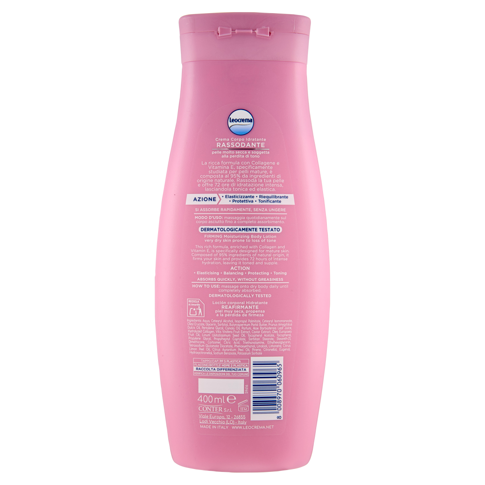 Leocrema Crema Corpo Idratante Rassodante Pelli Mature 400 ml