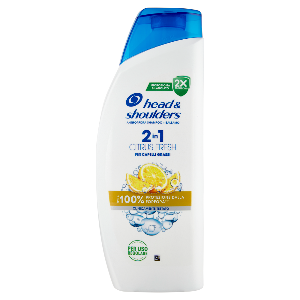 Head & Shoulders Antiforfora Shampoo + Balsamo 2in1 Citrus Fresh per Capelli Grassi 625 ml