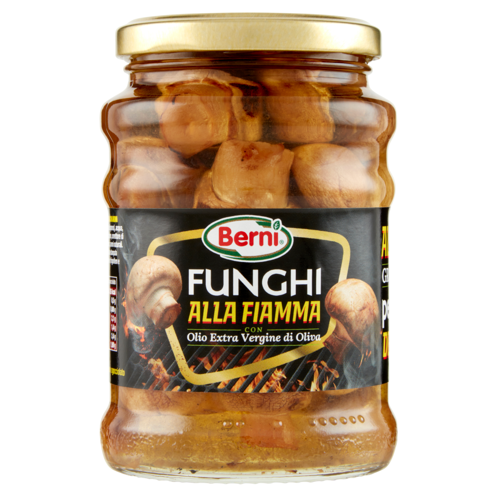 Berni Funghi alla Fiamma con Olio Extra Vergine di Oliva 350 g