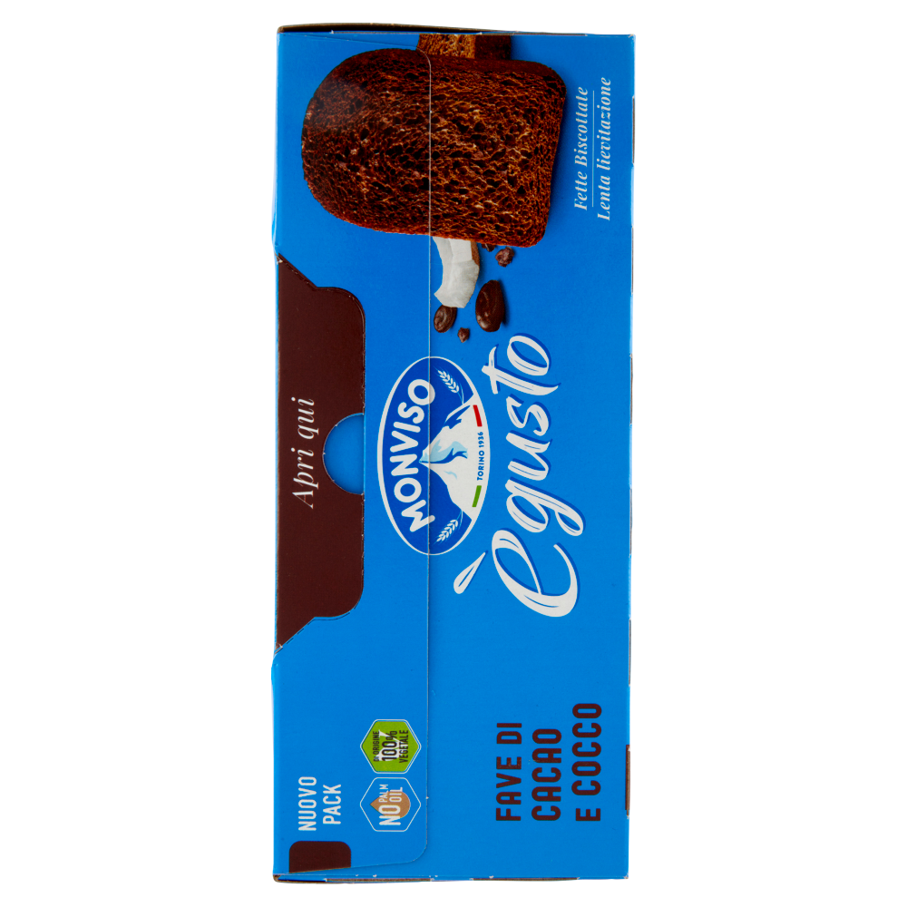 Monviso ègusto Fave di cacao e cocco Fette biscottate 300g