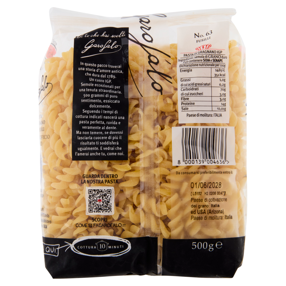 Garofalo Fusilli 63 Pasta di Gragnano IGP 500 g