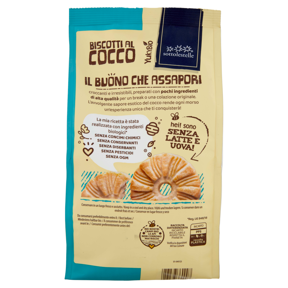 YukyBio Senza Lieviti Biscotti al Cocco 300 g