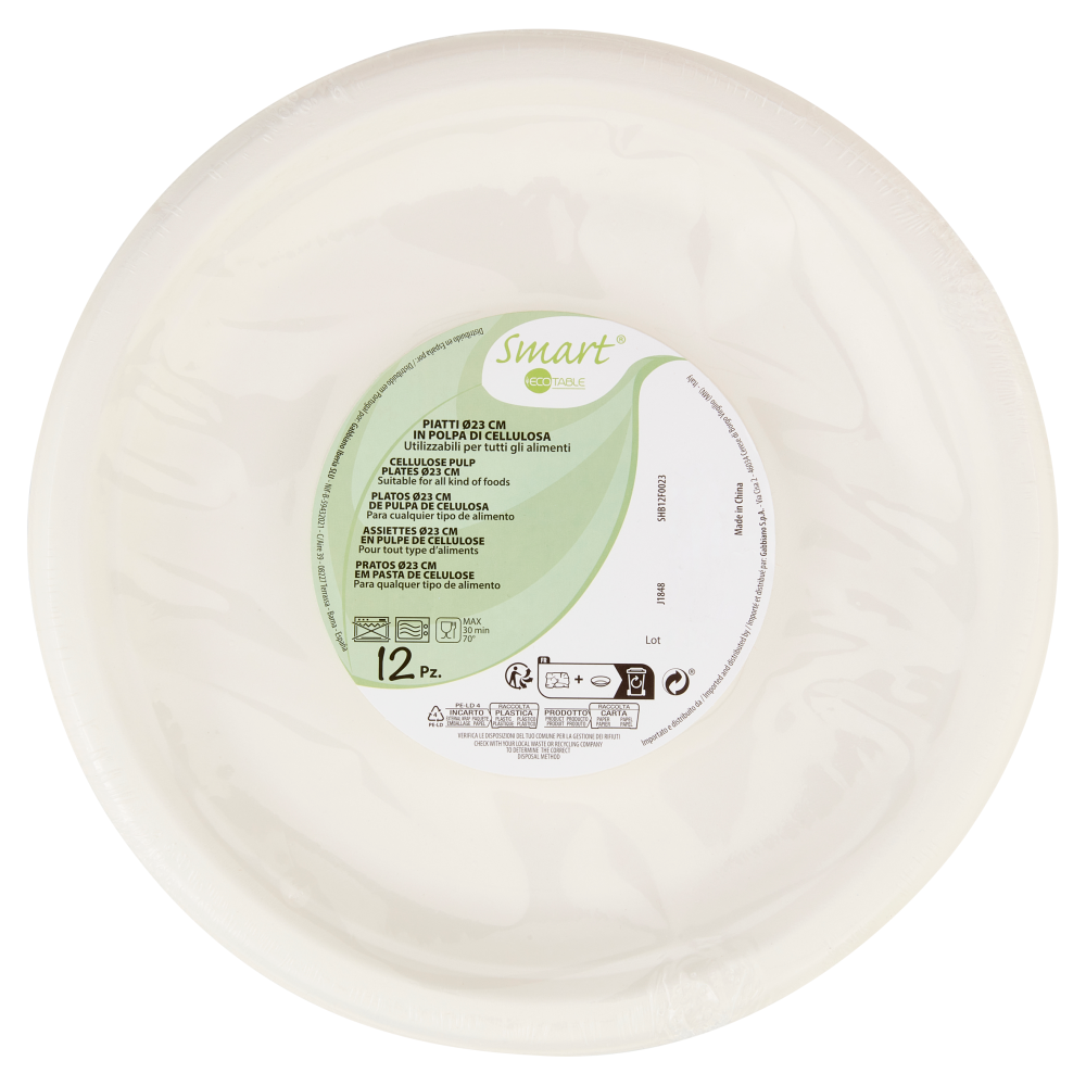 Smart Ecotable Piatti &oslash;23 cm 12 pz