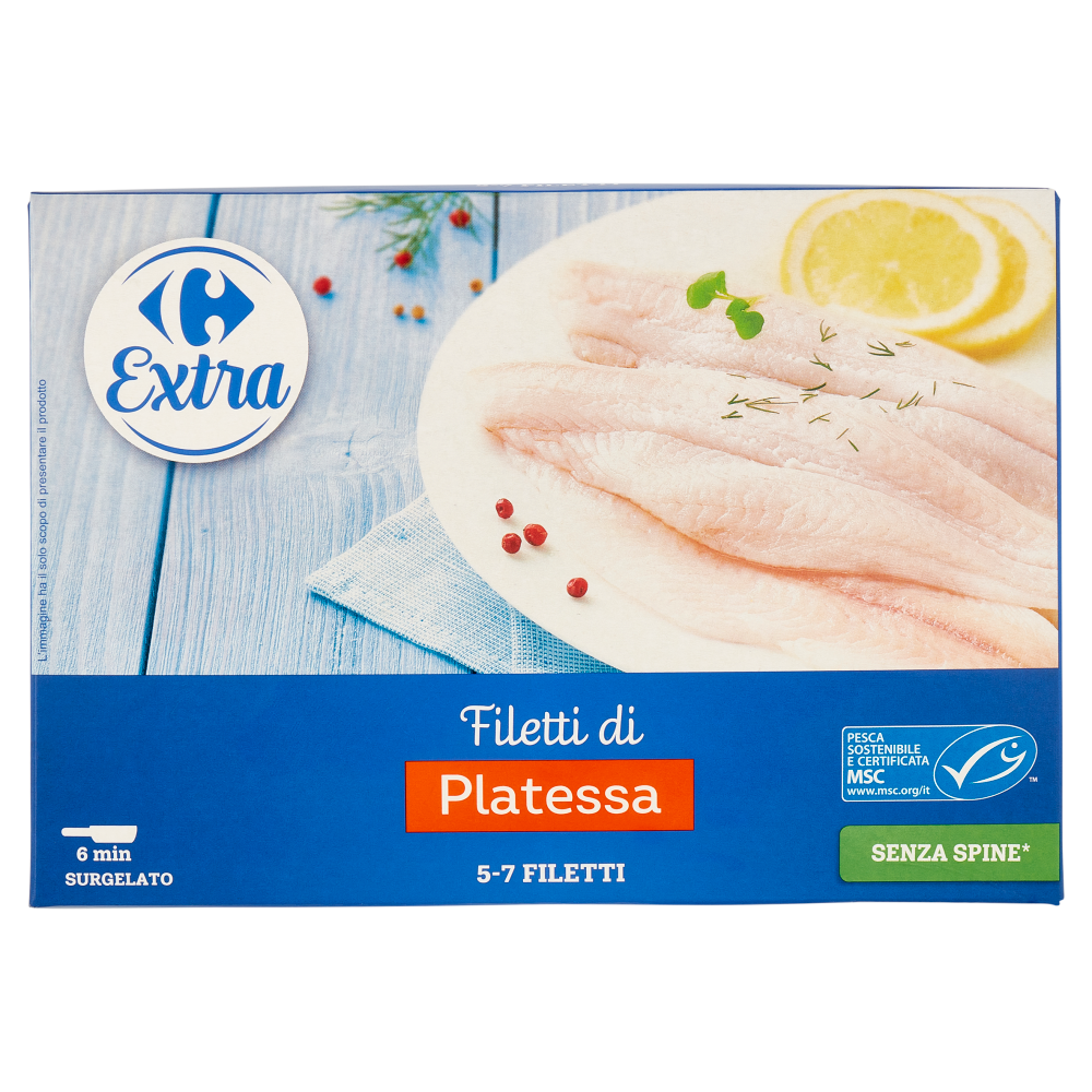 Carrefour Extra Filetti di Platessa *Senza Spine Surgelato 300 g