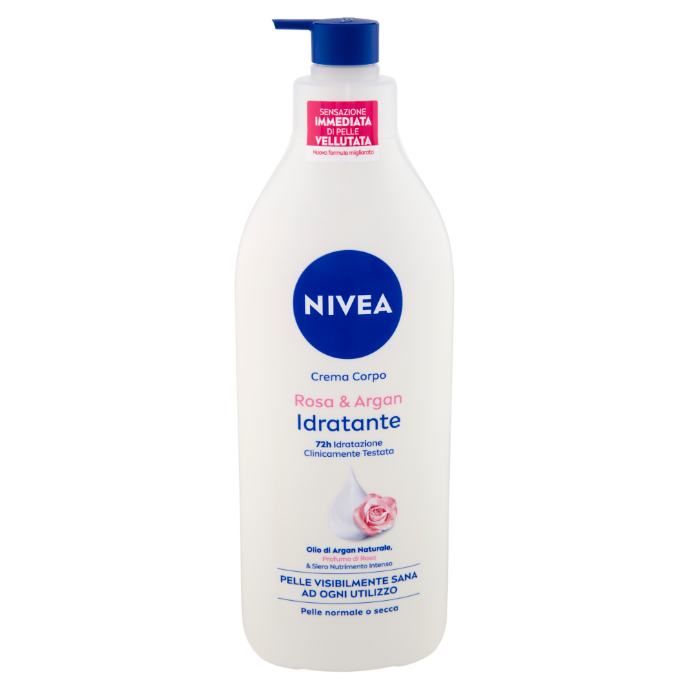 Nivea Crema Corpo Rosa & Argan Idratante Pelle normale o secca 500 ml