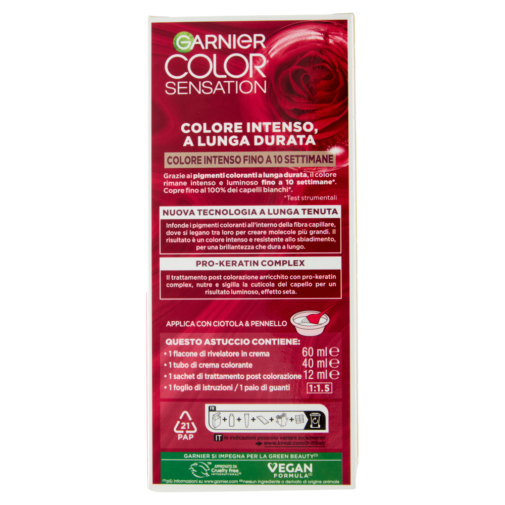 Garnier Color Sensation Colorazione Permanente in Crema 3.0 Castano Scuro