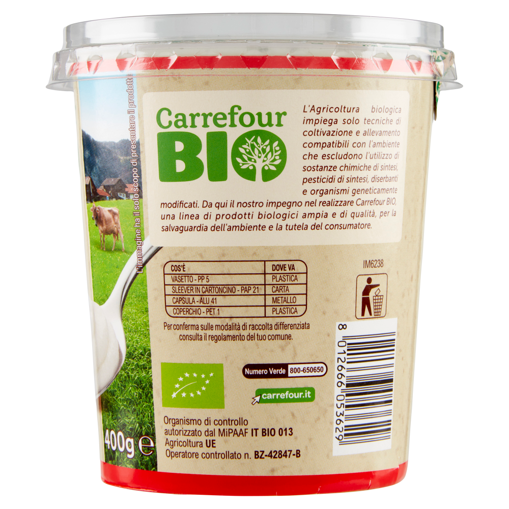 Carrefour Bio Yogurt intero 400 g