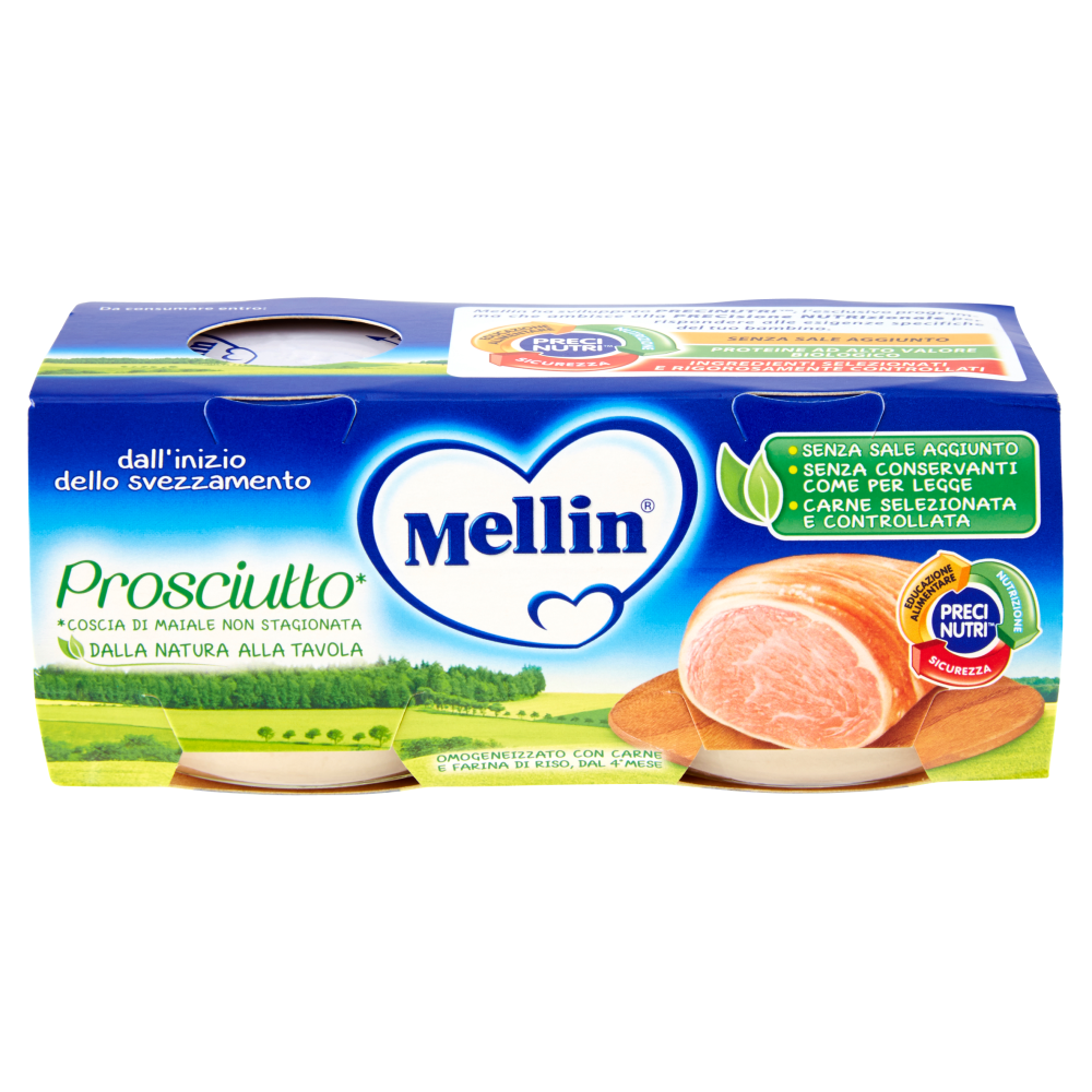 Mellin Prosciutto* 100% Naturale Omogeneizzato 2 x 80 g