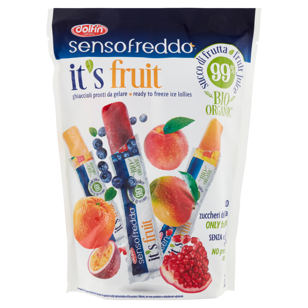 dolfin sensofreddo it's fruit Bio Organic ghiaccioli pronti da gelare 10 x 40 ml
