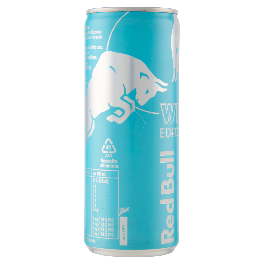 Red Bull Energy Drink, Gusto Iced Vanilla Berry Senza Zuccheri, 250 ml