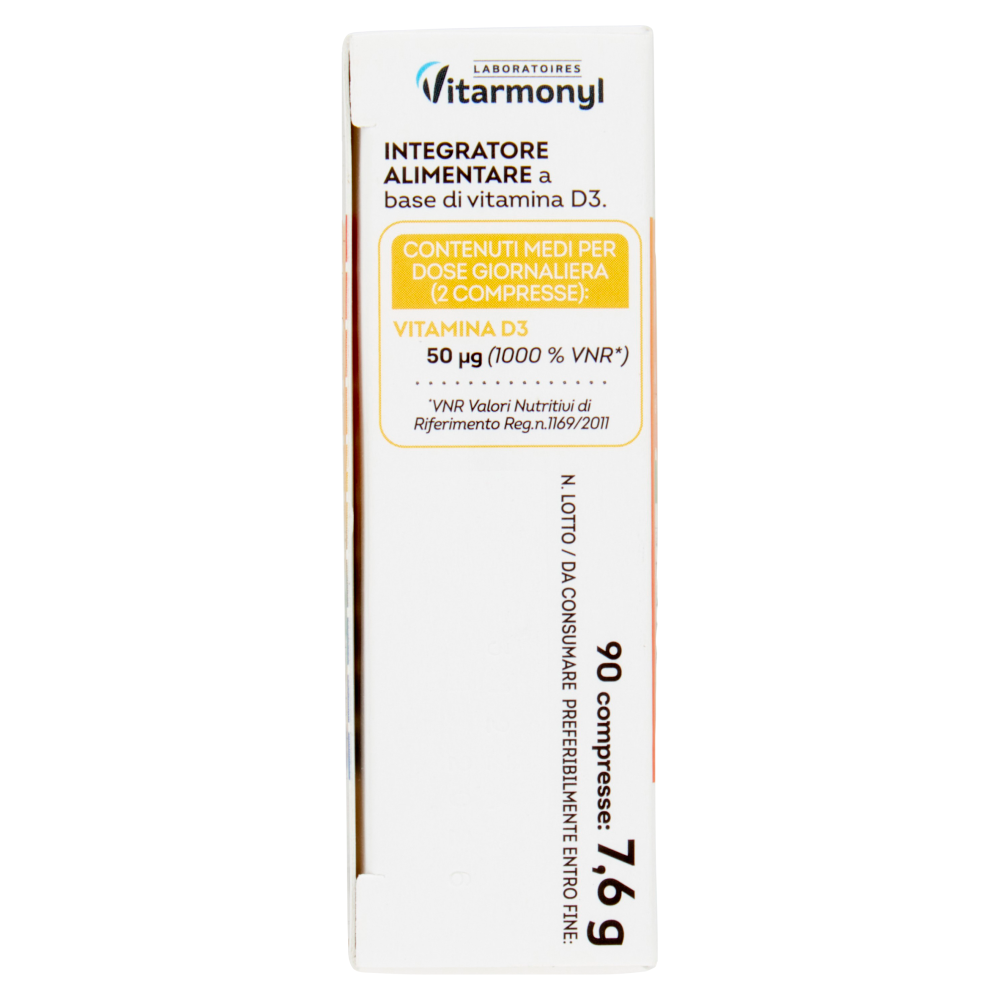Laboratoires Vitarmonyl Vitamina D3 Sistema immunitario 90 Compresse 7,6 g