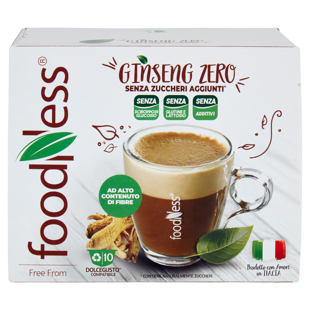 foodNess Ginseng Zero Dolcegusto Compatibile 10 x 6 g