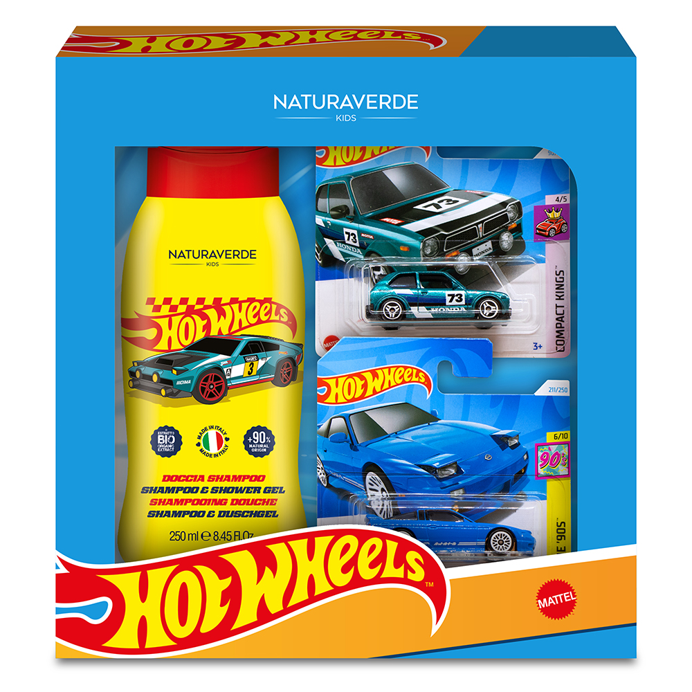 HOT WHEELS GIFT SET MINI CARS (Doccia Shampoo 250 ml+ 2 macchinine)