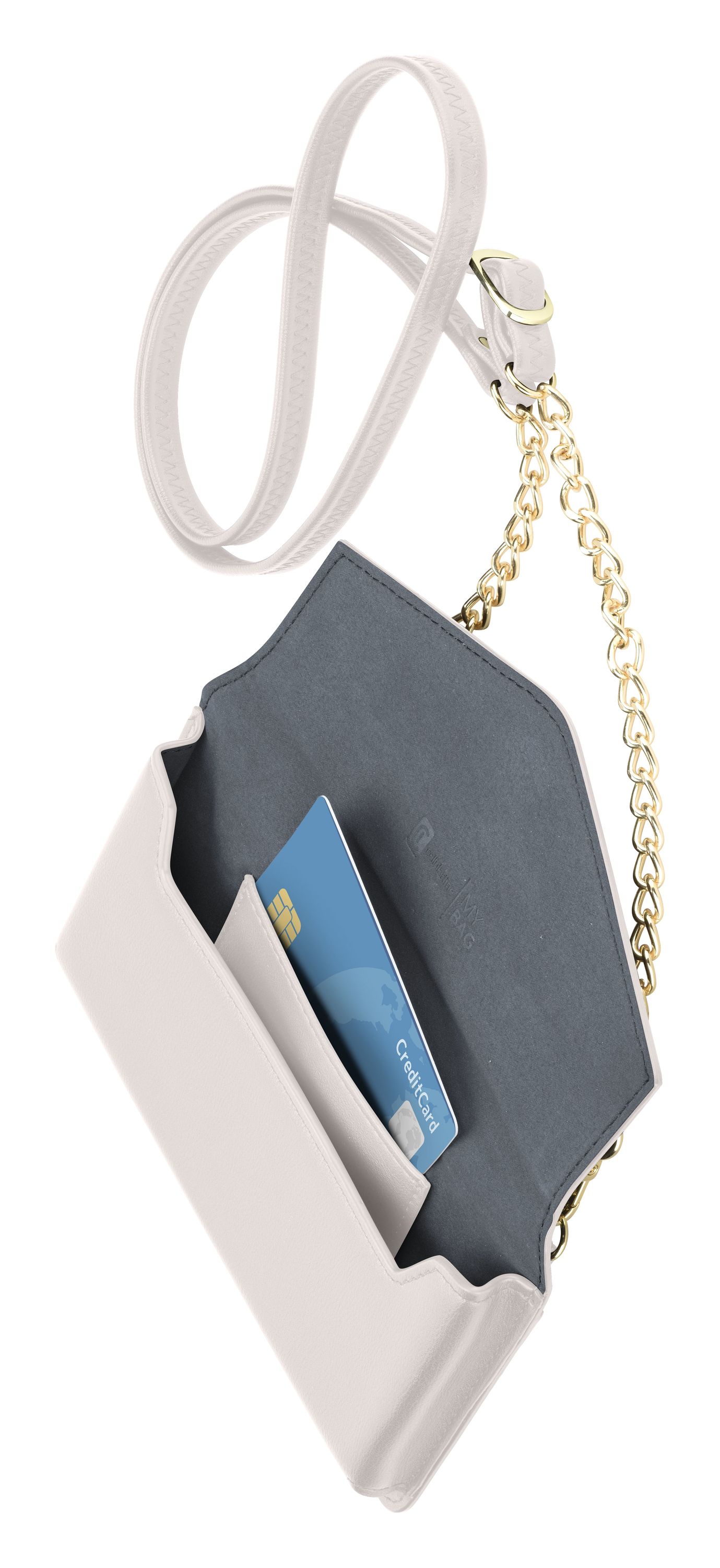 Cellularline Mini Bag - Petit Custodia effetto pelle con tracolla