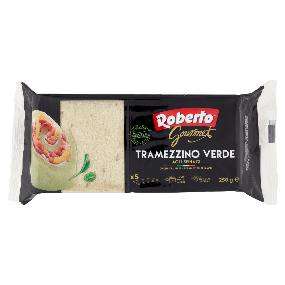 Roberto Gourmet Tramezzino Verde agli Spinaci 5 Fette 250 g
