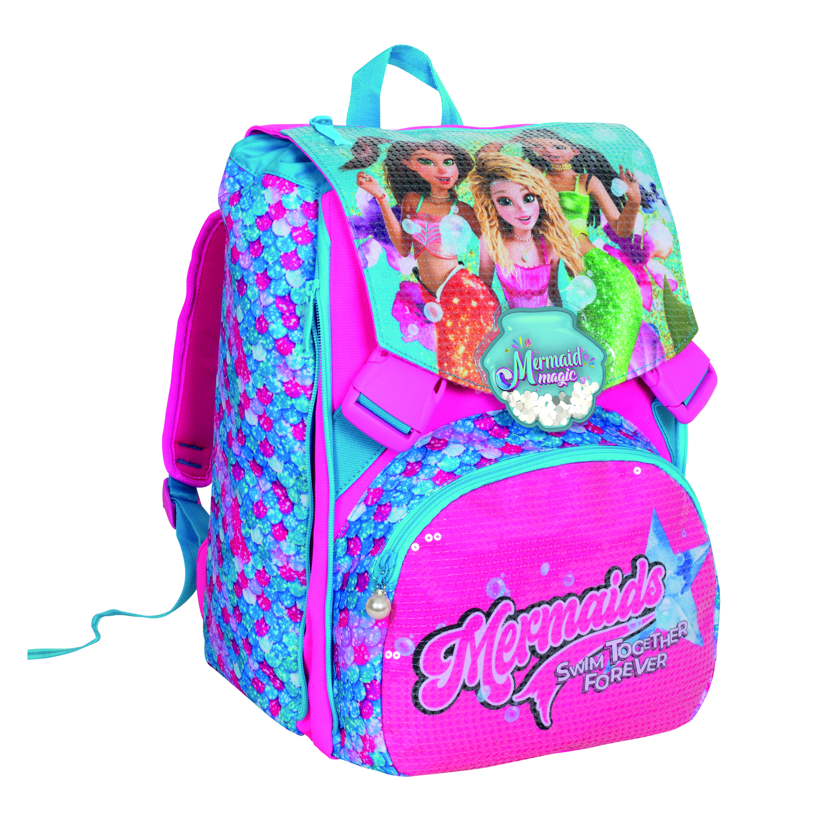 Seven 8055714225661 zaino Zaino scolastico Multicolore Poliestere