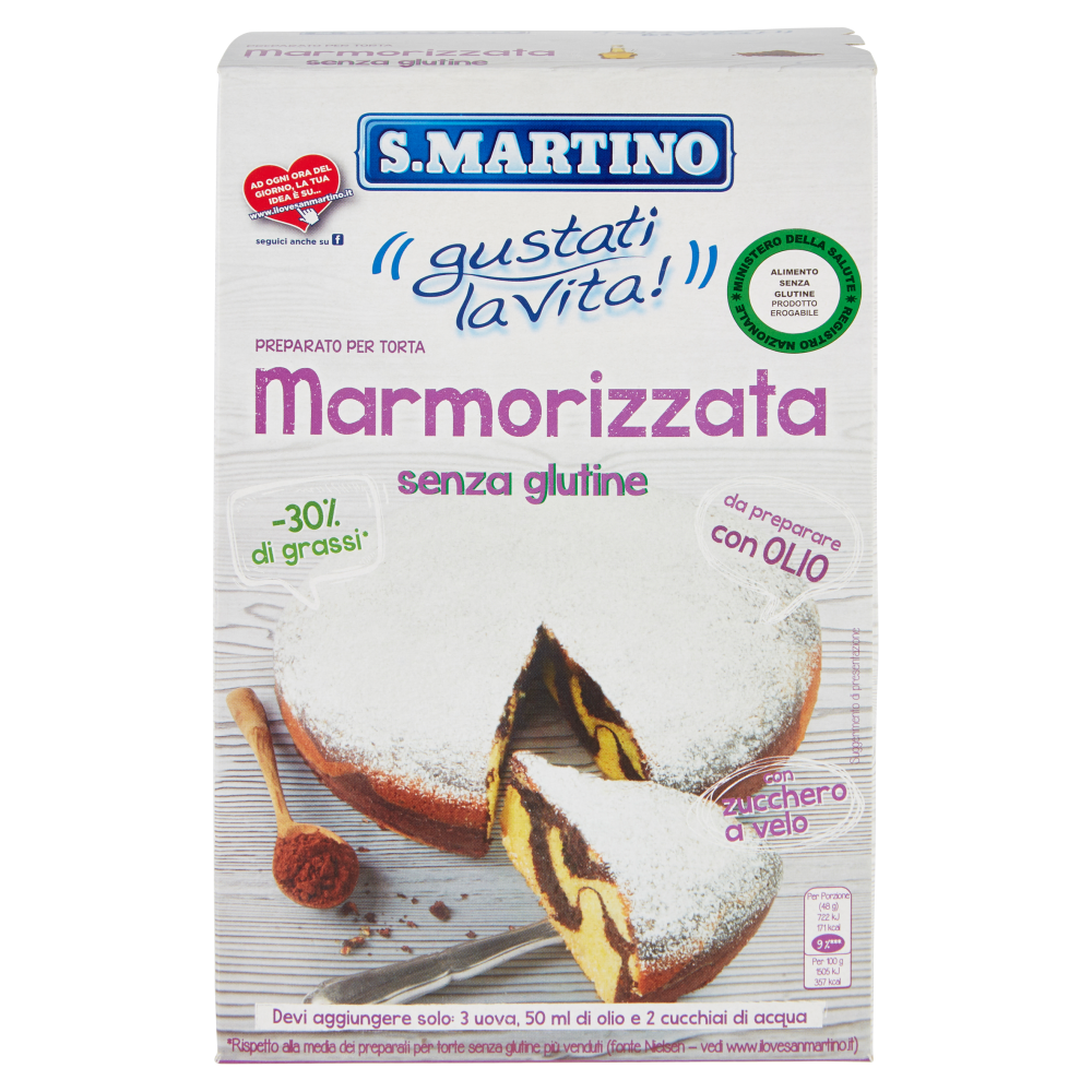 S.Martino gustati la vita! Preparato per Torta Marmorizzata senza glutine 445 g