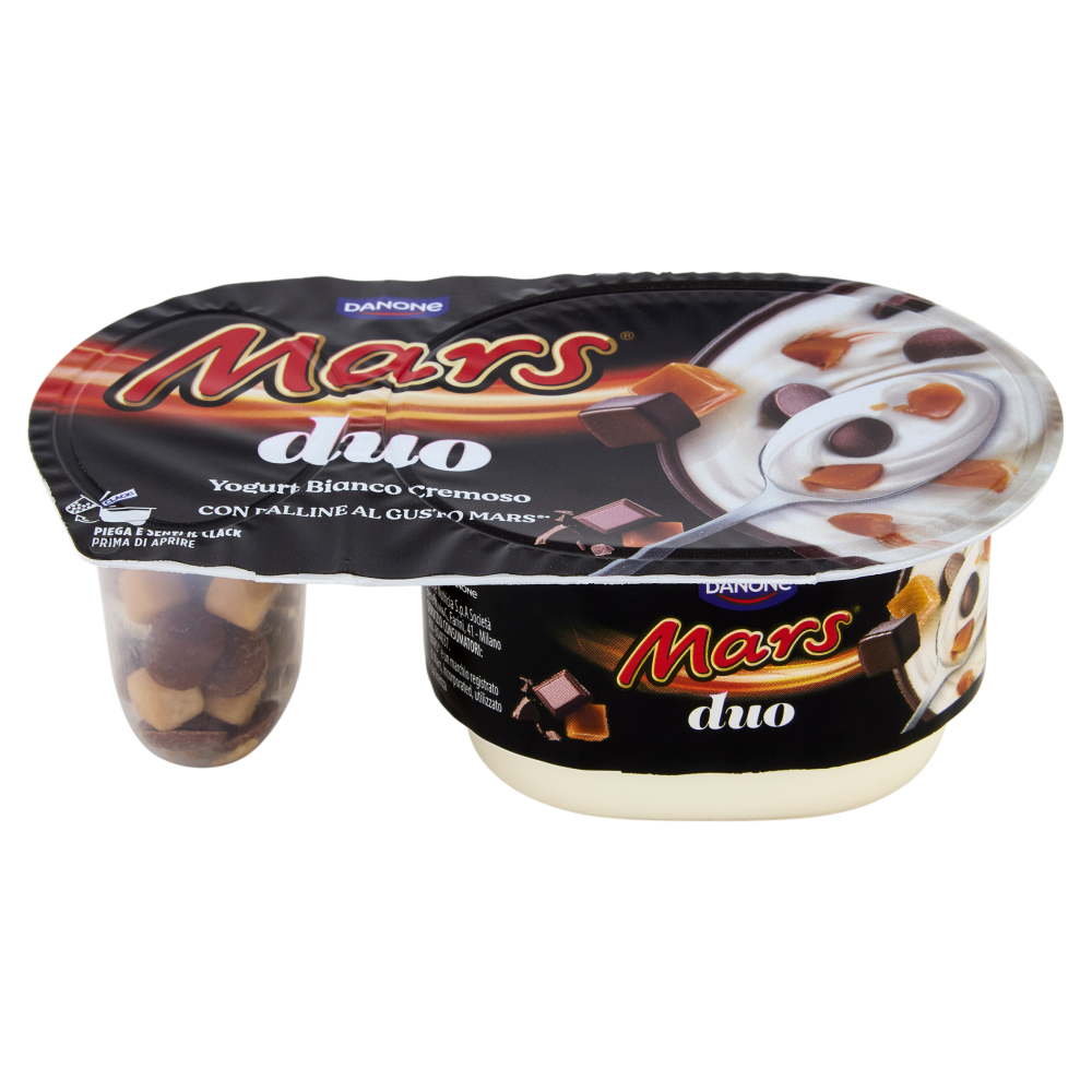 DANONE Duo Mars, Yogurt Bianco Cremoso con palline al Gusto Mars, 98g