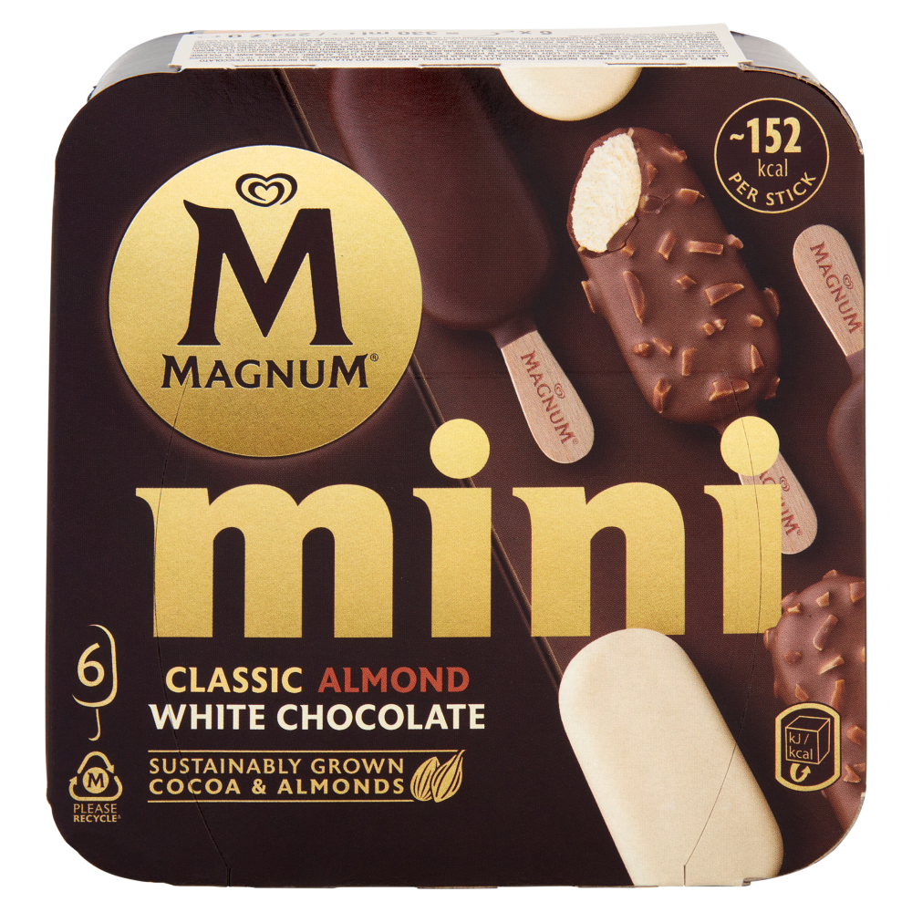 Magnum mini Classic Almond White Chocolate 6 Gelati 254,2 g