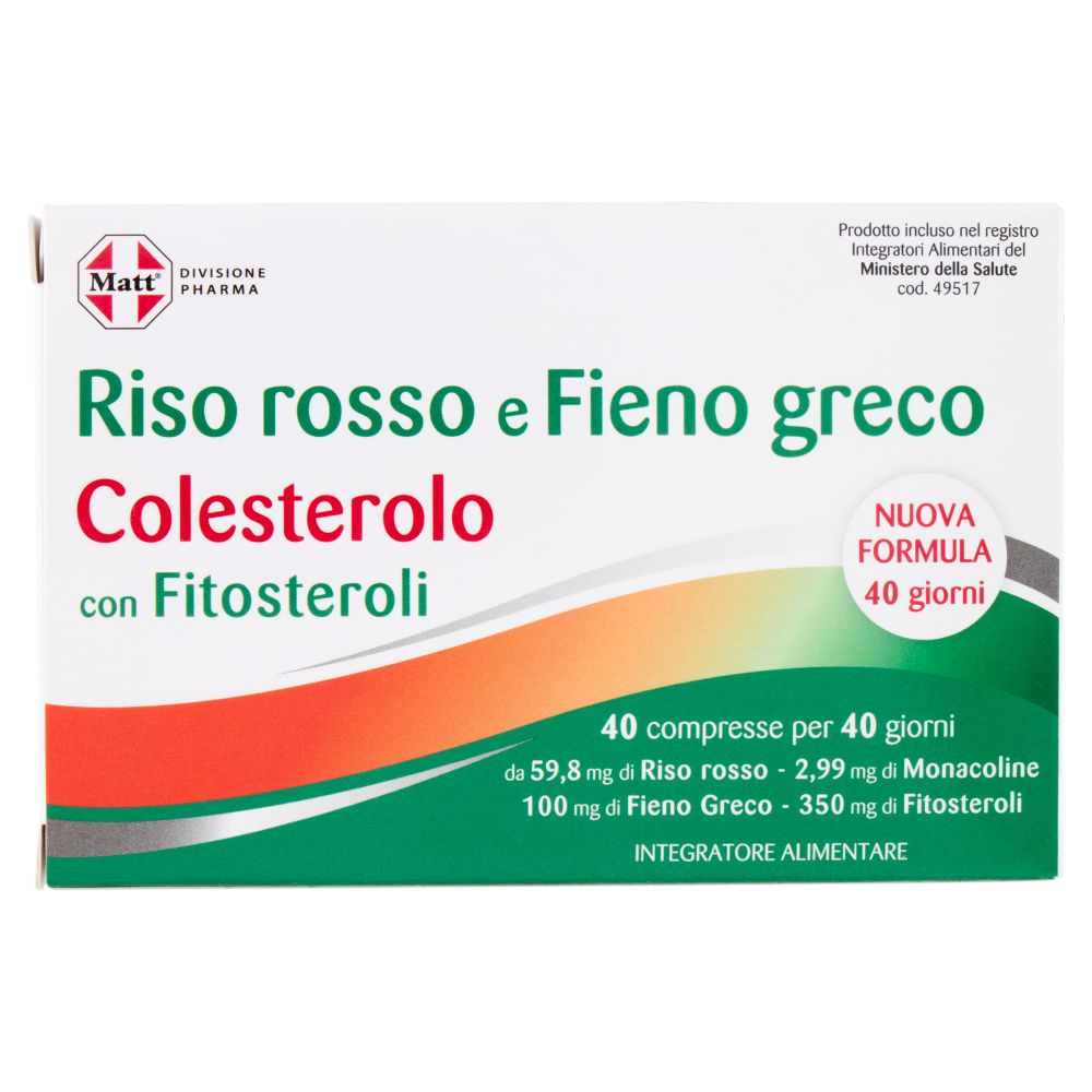 Matt Divisione Pharma Riso rosso e Fieno greco Colesterolo 40 compresse 40 g