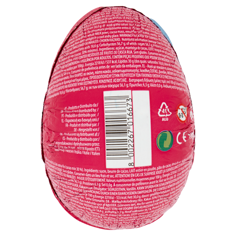 dolfin Maxi Ovetto di Cioccolato al latte finissimo Barbie 110 g