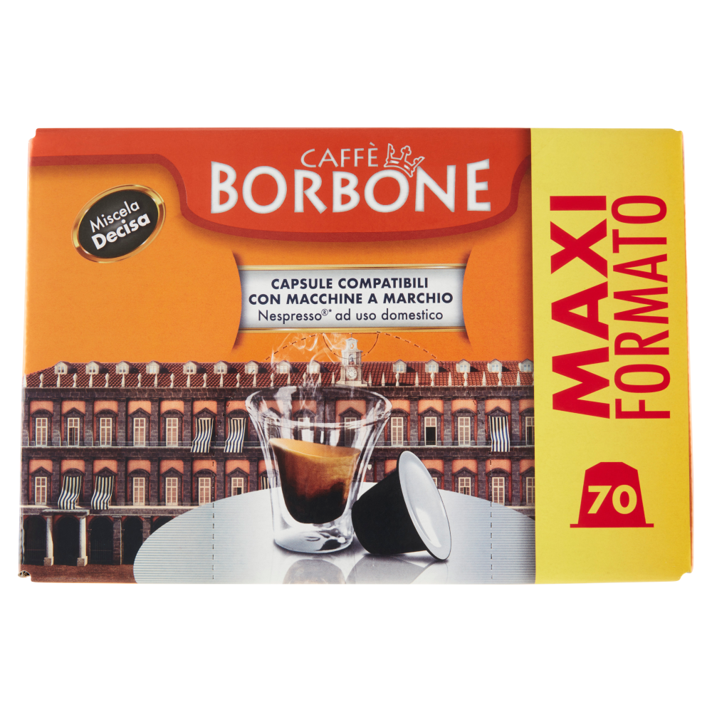 Caff&egrave; Borbone Miscela Decisa Capsule Compatibili Nespresso* 70 x 5 g