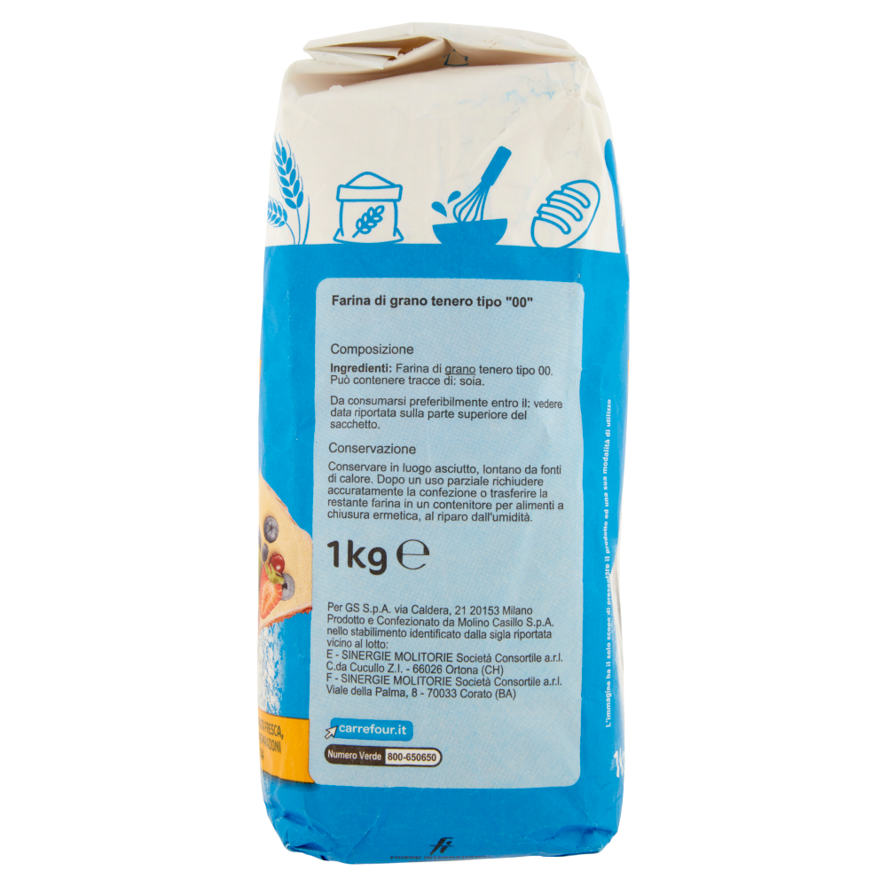 Carrefour Classic Farina di Grano Tenero Tipo "00" Antigrumi 1 kg