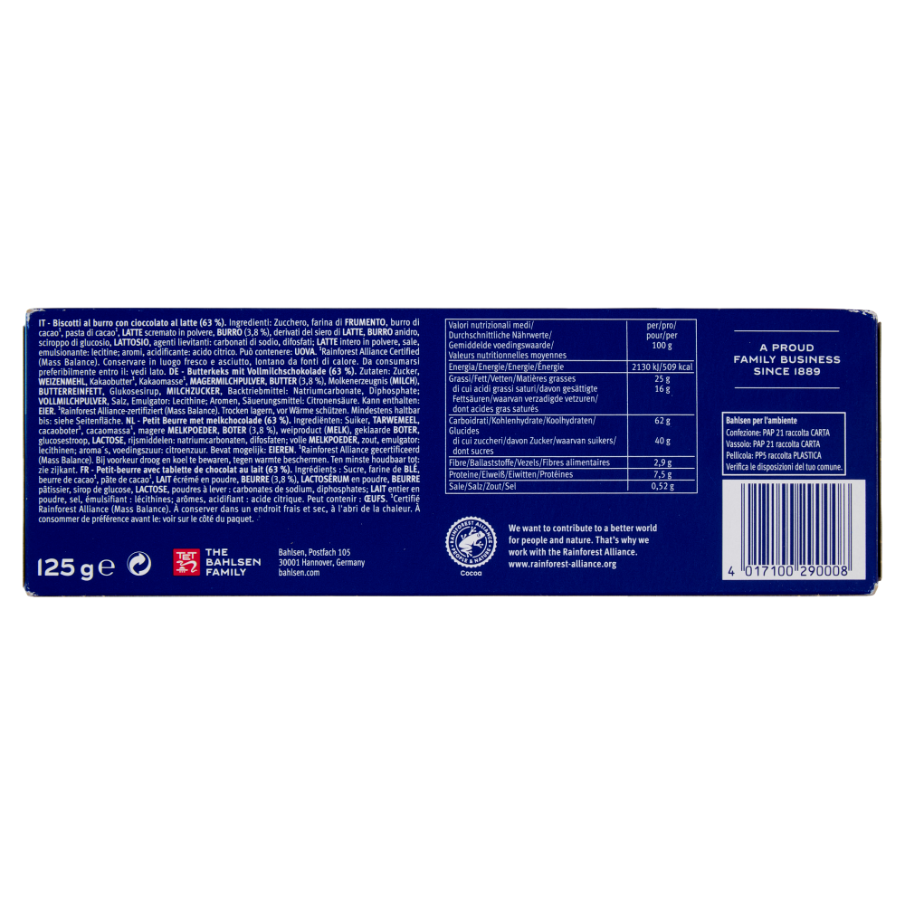 Bahlsen Choco Leibniz Milk 125 g