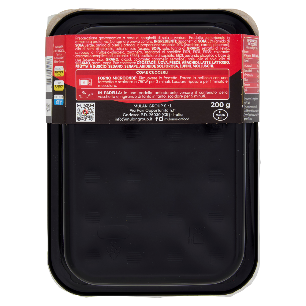 Mulan Spaghetti di Soia con verdura mista 200 g