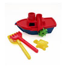  Set barca, paletta e rastrello, formina