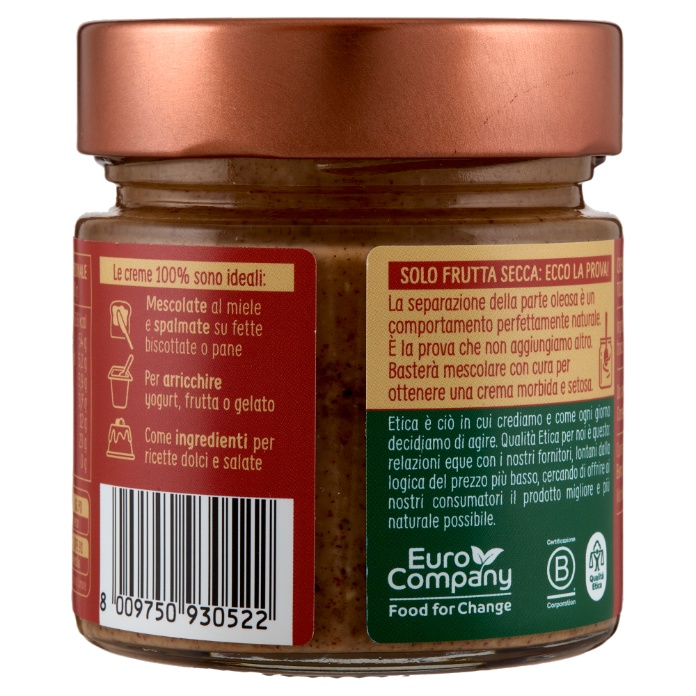 Euro Company 100% Crema di Mandorle Tostate Bio 175 g